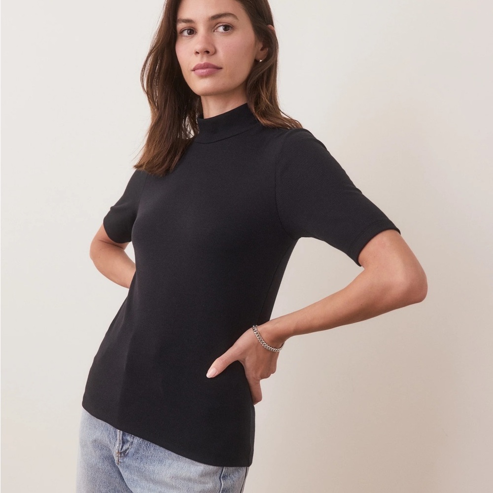Lexi Rib Mock Neck Top - Picture 2 of 4